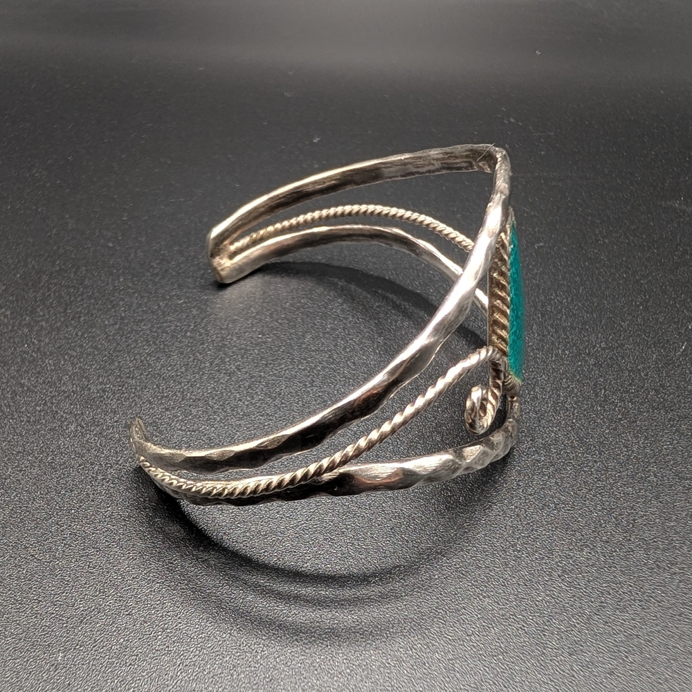 Silver Turquoise Cuff Bracelet - image 5